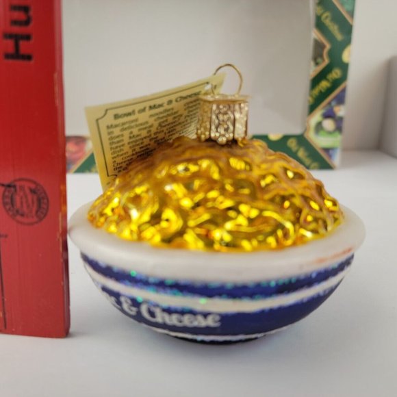 Mac and Cheese Glass Blown Ornaments Old World Christmas Set of Six Boxed - Picture 4 of 9